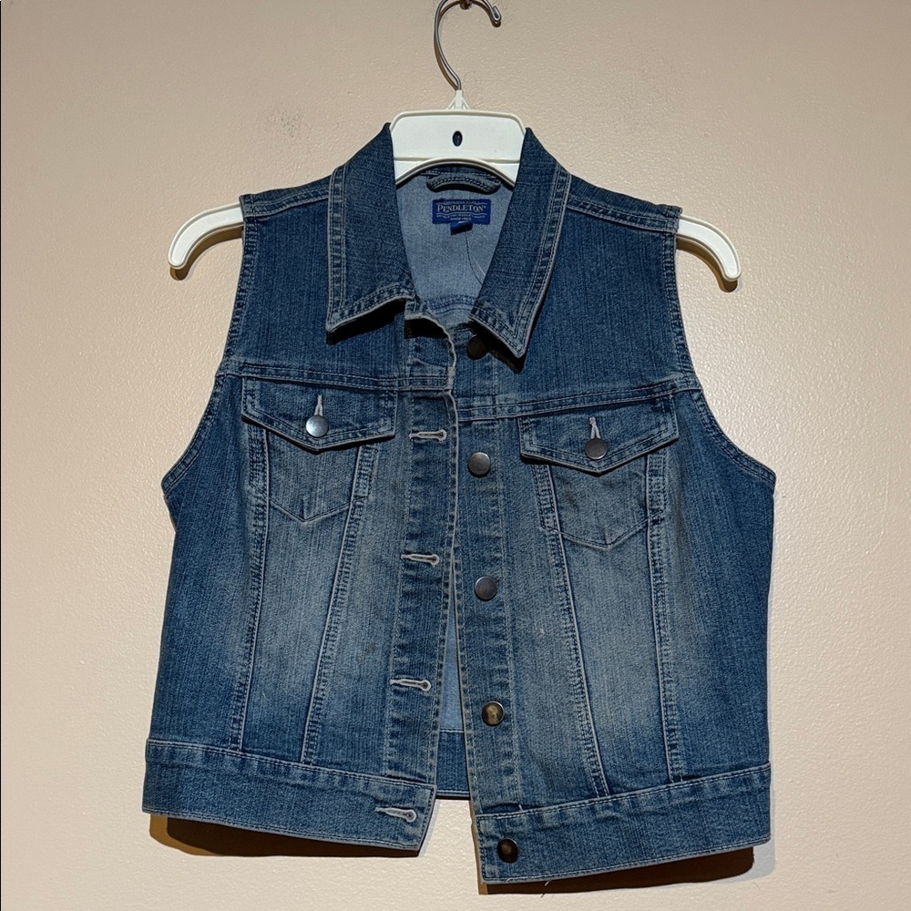 Pendleton Blue Denim Vest